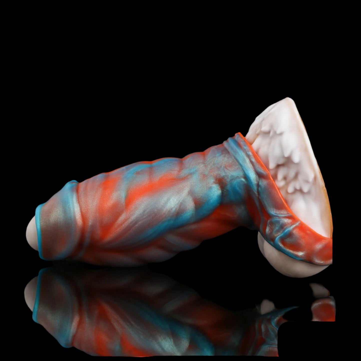 Fantasy Ribbed Dragon Penis Sleeve Soft Silicone Sex Toys Sheath Stretchable Cock Enlargement Hollow Dildo Male Masturbator