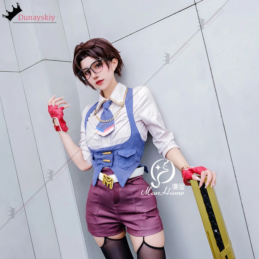 Chamber Cosplay Costume Game VALORANT Role-Play Suit (XS-L)Anime Fancy Party Vest Shirt Pants Halloween Uniforms Women's Dresses
