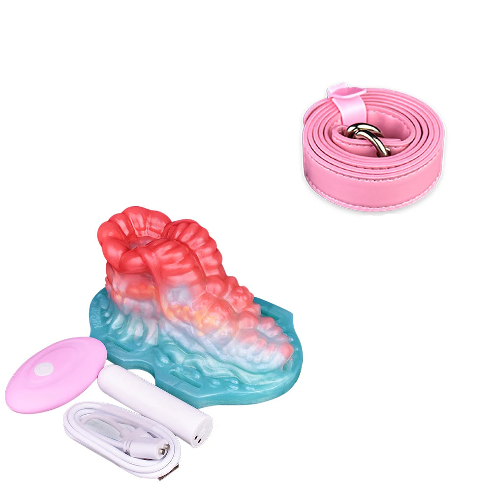 ASHBURN Fantasy Liquid Silicone Vibrator Sex Grinder Granule G-spot Stimulate Clitories Anal Massage Foreplay Sex Toy for Women Men