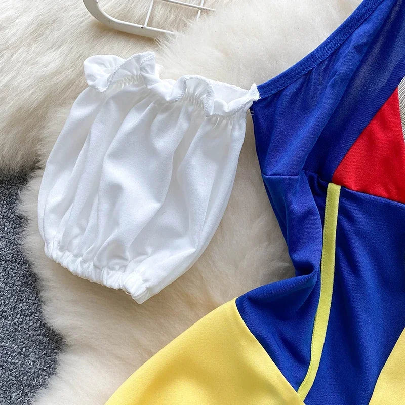 Toucheart Sexy Hollow Out Nightwear Off The Shoulder Lingerie Sexy Pajamas Sensual Role Play Erotic Halter Night Princess Dress