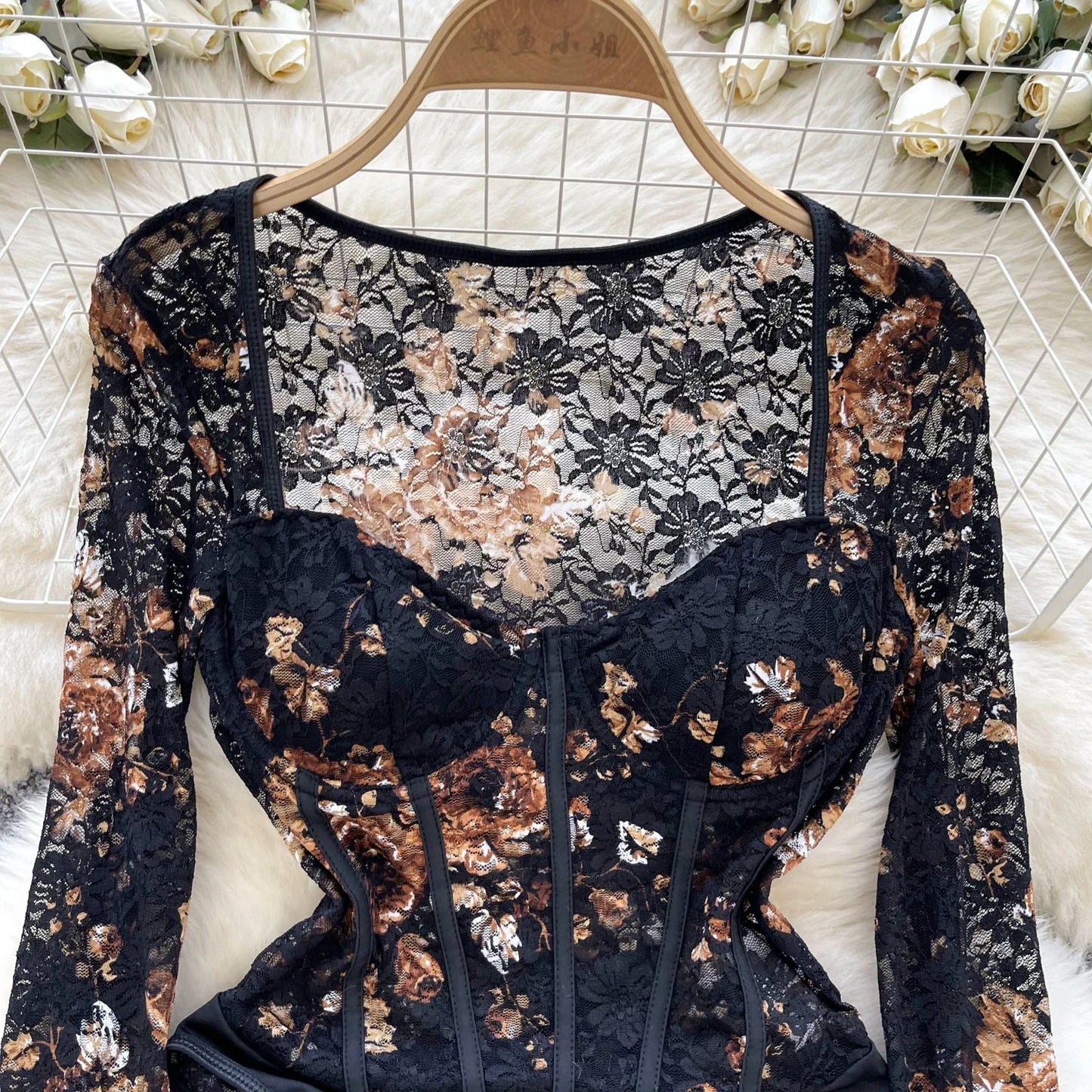 Women Sexy Lace Bodysuit Chic Square Neck Jumpsuits Summer Beach Vacation Slim Rompers Clothing