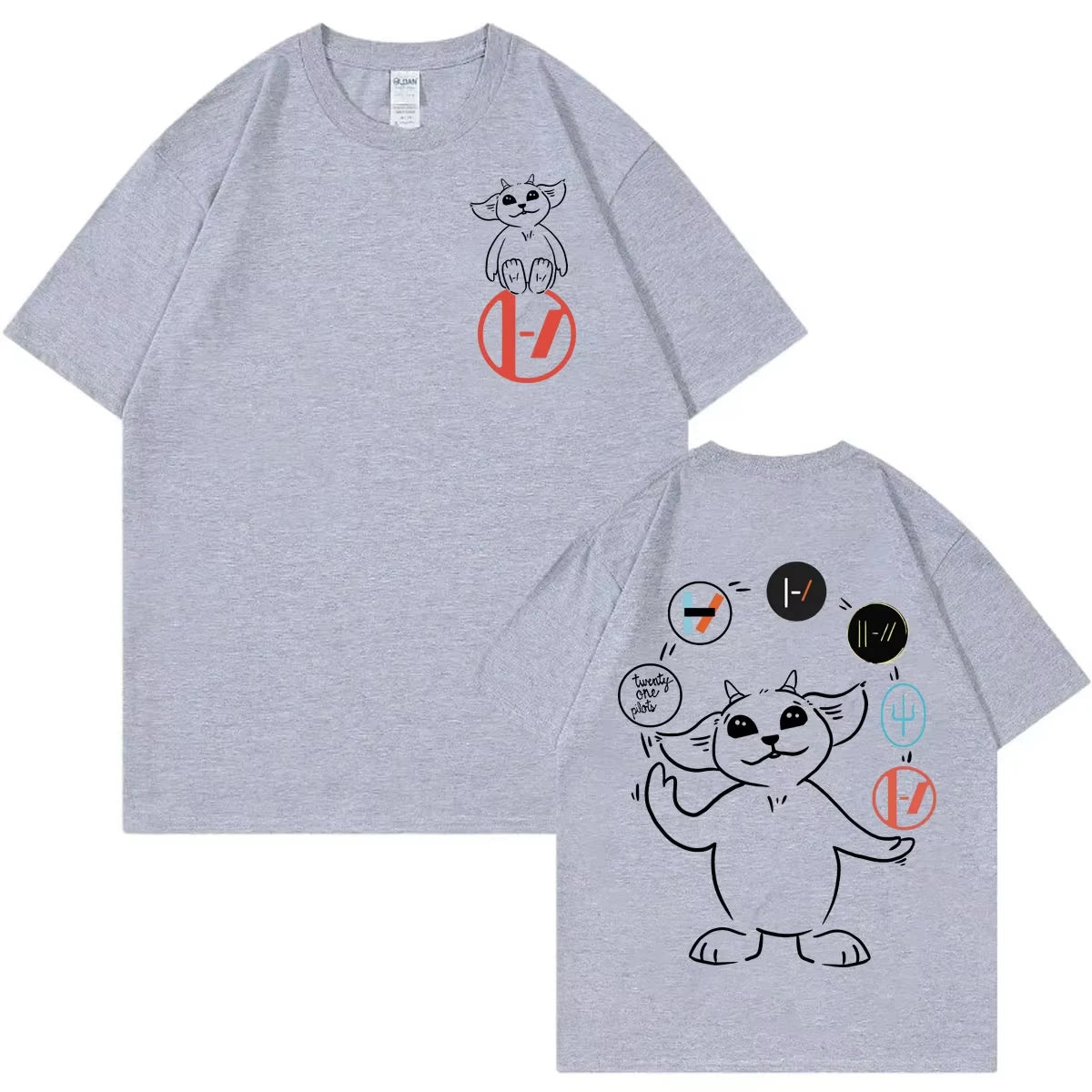 Twenty One Pilots T Shirts Fashion Rock Hip Hop Short Sleeve Men Women 's Clothing Casual Cotton Streetwear Oversized Loose Tees