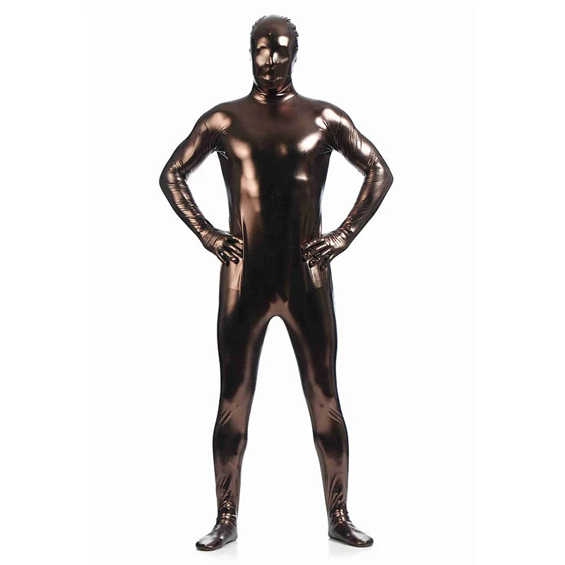 Metallic Solid Color Shiny Morph suits S-XXXL