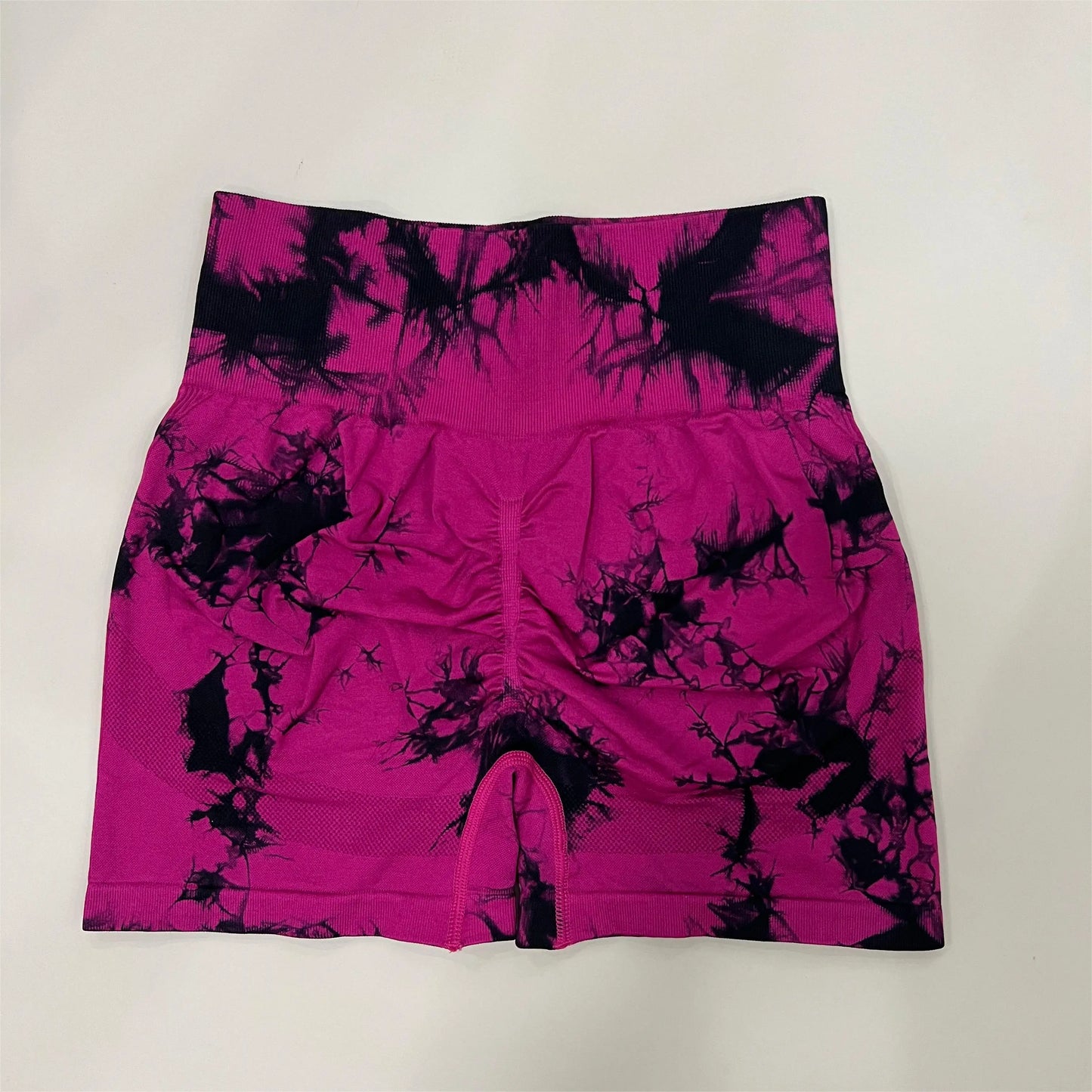 New Women Gym Tie Dye Scrunch Shorts Fitness Seamless Butt Lifting Sports Leggings Stretch Activewear Workout Running Tights