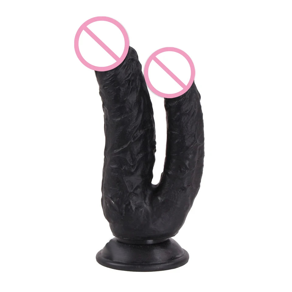ROUGH BEAST Double-end Dildo for Quick Air Sex Machine Women and Men Masturbation Machine Attachments Adult Erotic Products