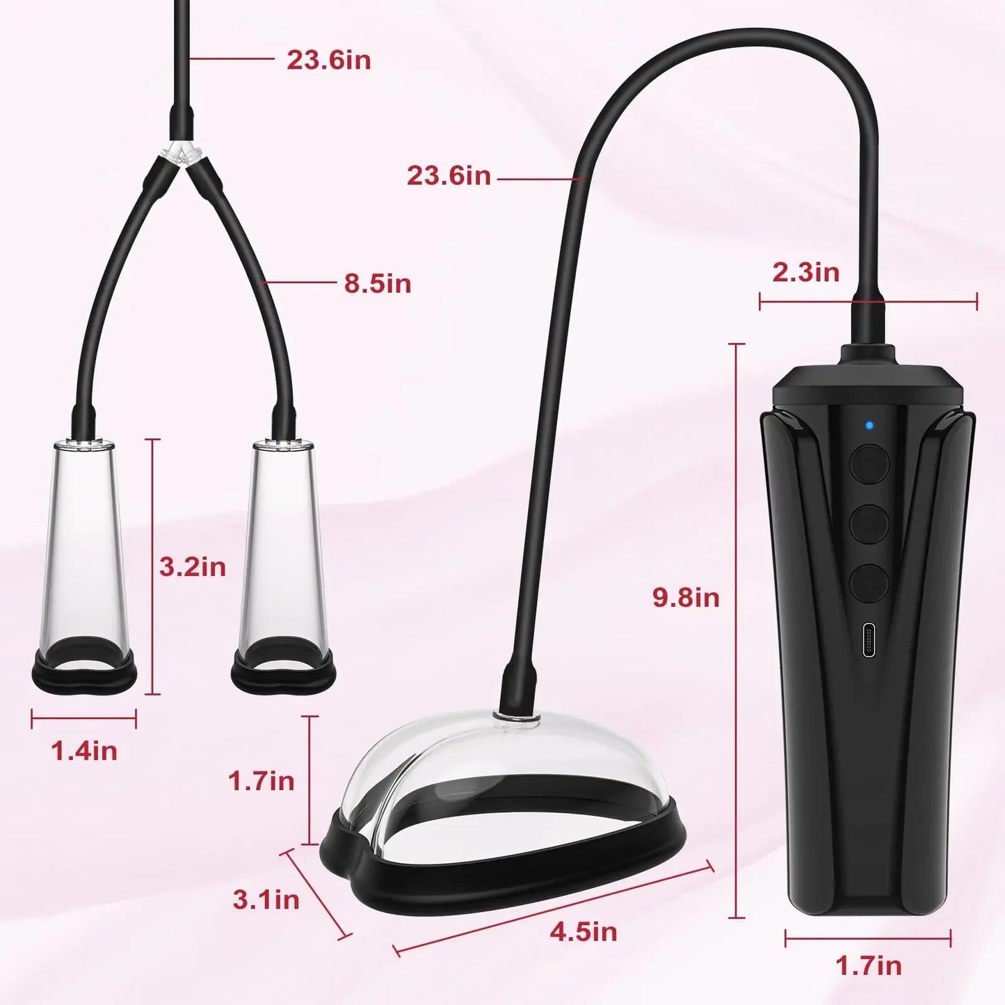ASHBURNS Automatic Vacuum Vagina Pump Adult Sex Toys for Women Nipple Pussy Sucker Clitoral Pump with 6 Powerful Mode Female Masturbation