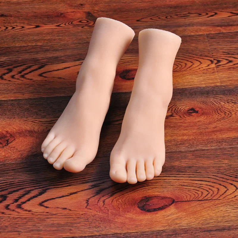 Large Size Silicone Foot Model Feet Fetish Real Female Mannequin Foot For Manicure Photograph Shoes Sock Display 4100