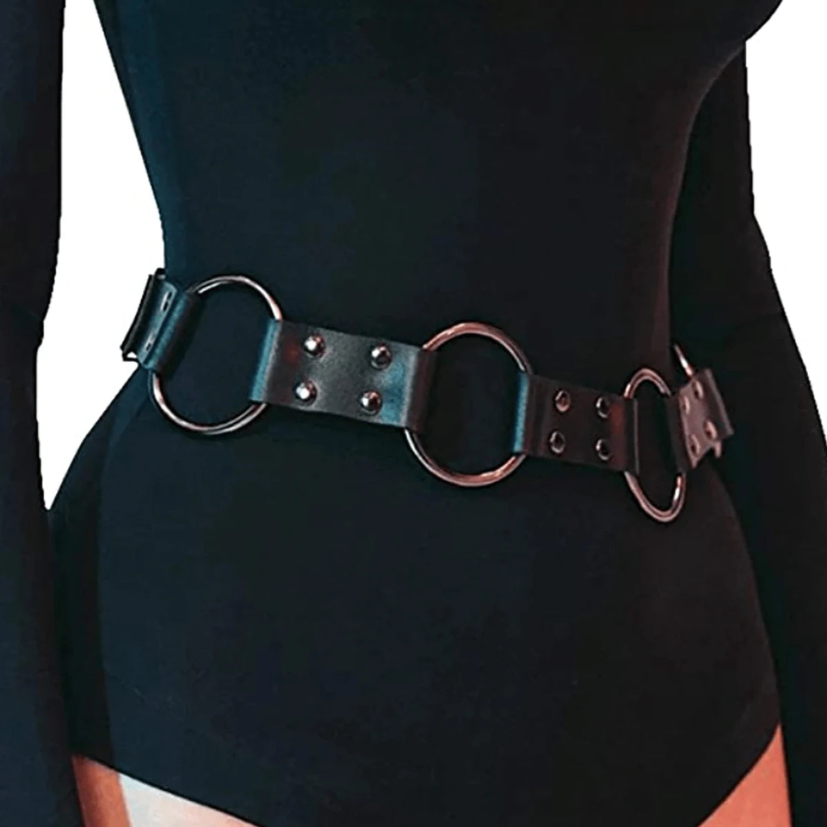 Women Fashion Pu Leather Harness Waist Belt Punk Decorative Waist Belt Straps Harness for Women Gothic Clothing Accessories