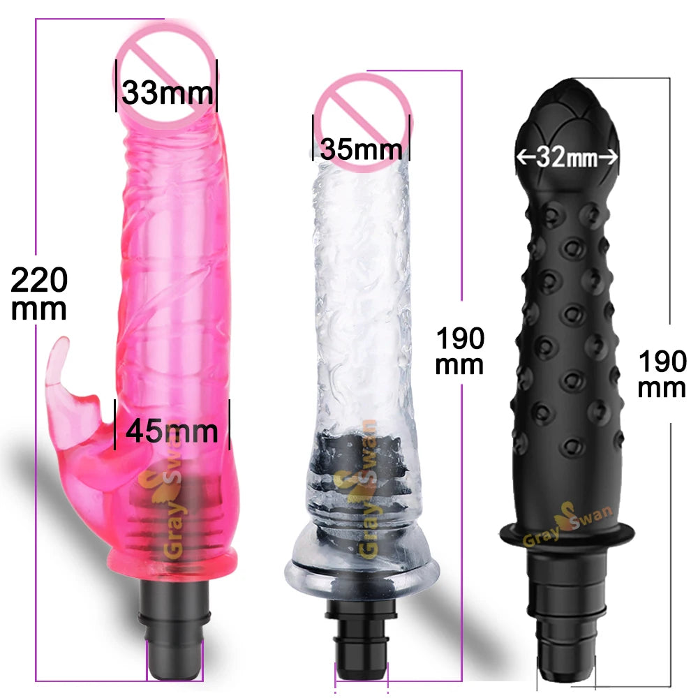 Massage Gun Heads vibration dildo penis adult sex toys silicone head VIBRAT for Fascia gun percussion Vibrators for Female Man