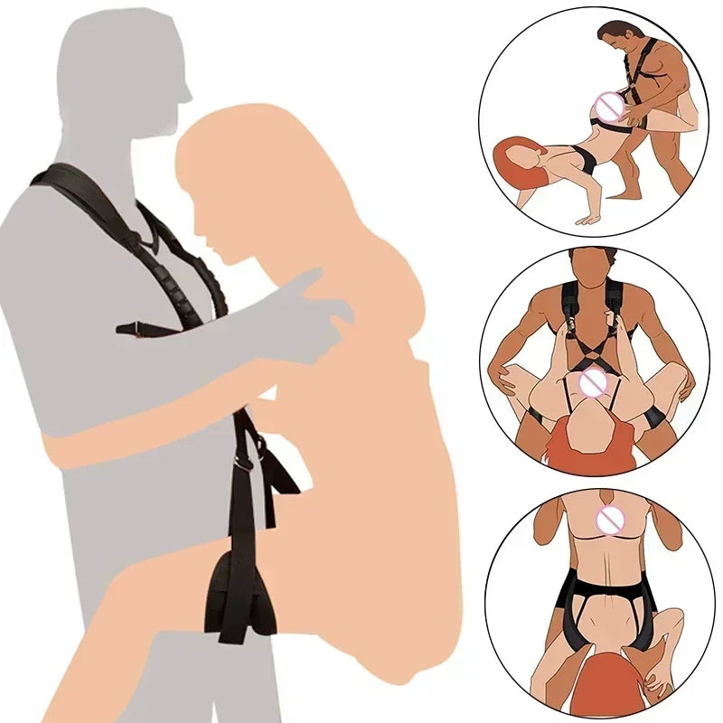 ASHBURN BDSM Sex Toys Bandage Swing Binding Spreader Adult Games Erotic Man Chastity Couples Nylon Swinging Belt Restraint Set Sexy Sh