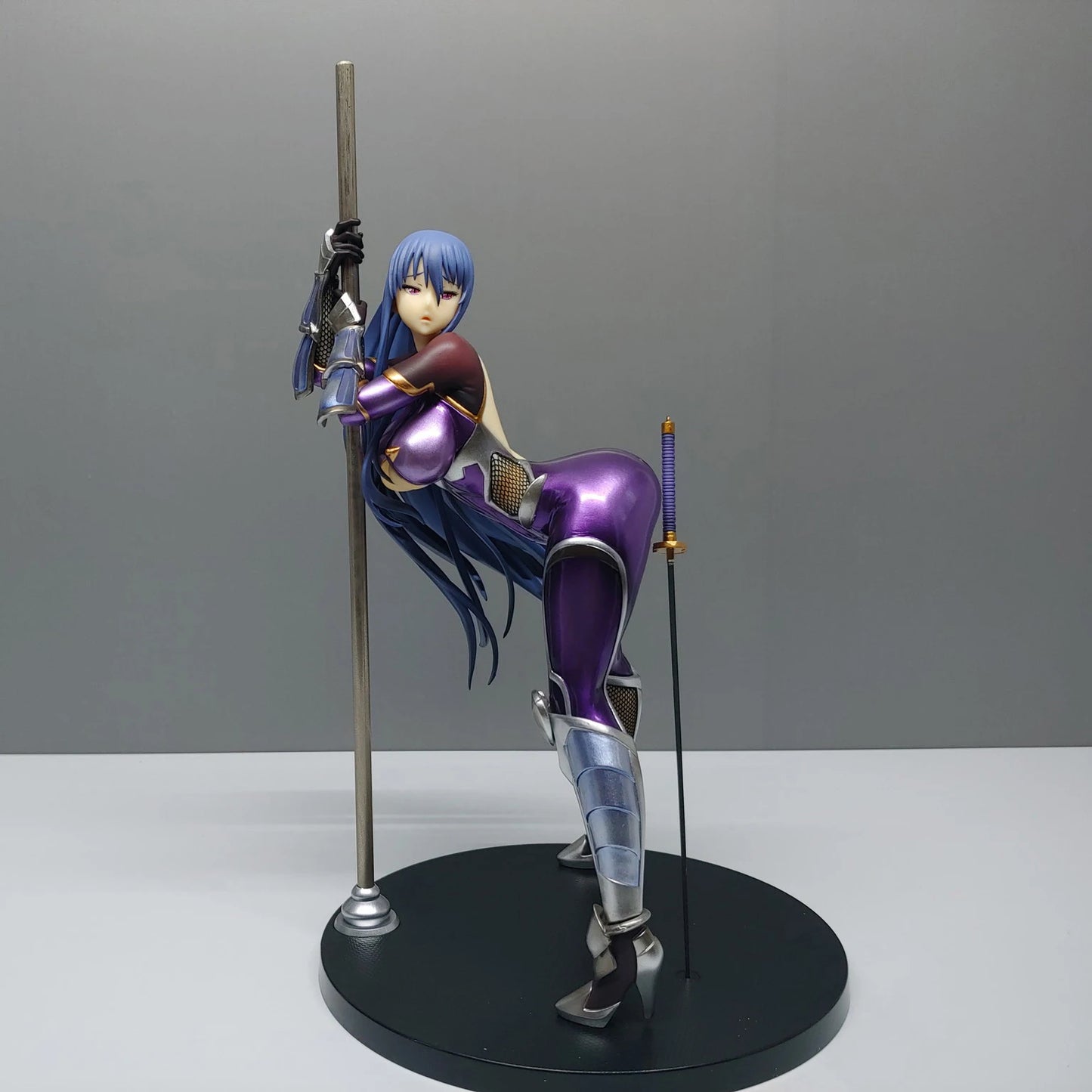 22CM Taimanin Yukikaze 2 Akiyama Rinko 1/7 Pole Dance Ver Girl Anime Action Figures PVC Collection Doll Model Toys Gift