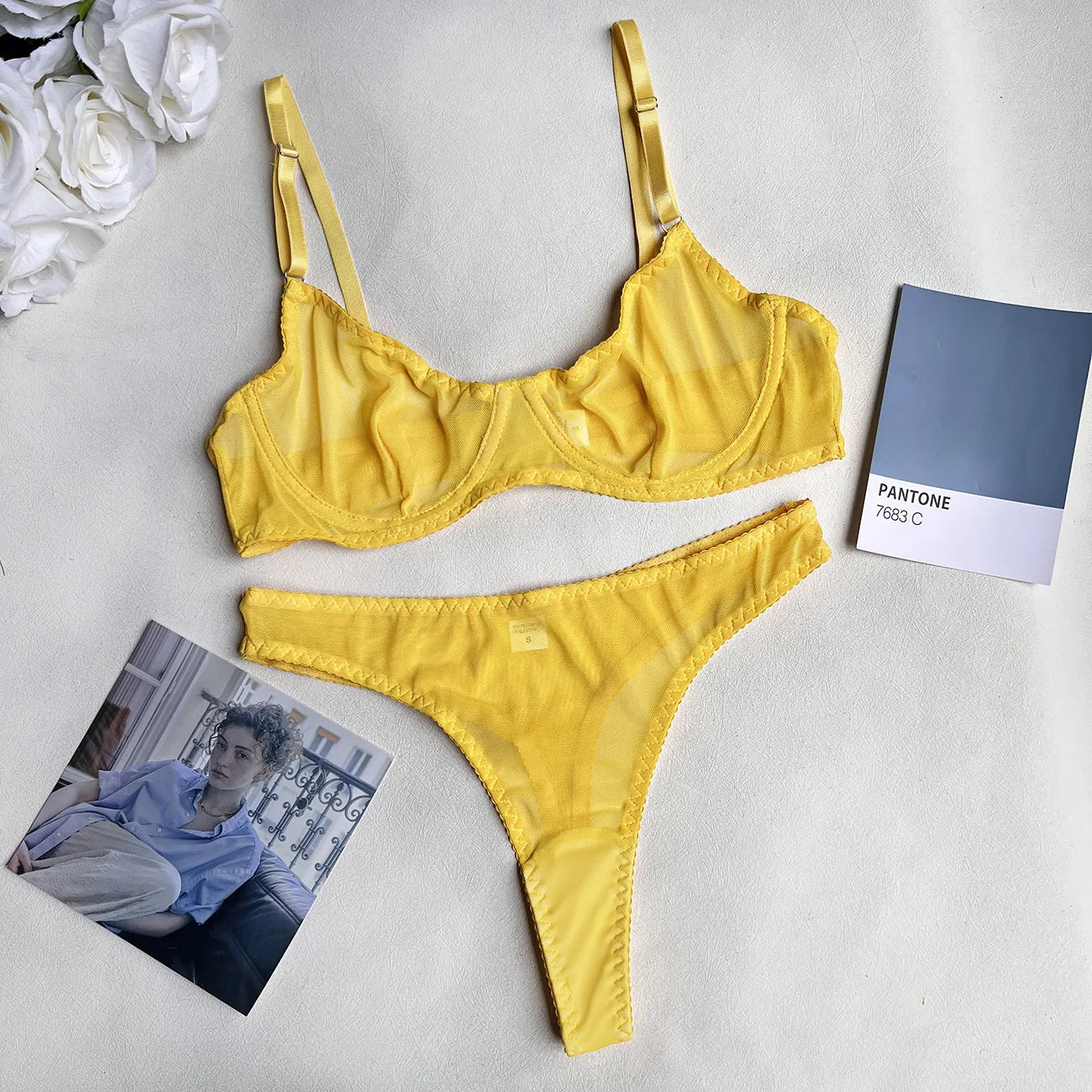 Ashburn 2 Piece Macarons Lingerie Sexy Seamless Underwear Set Women Bra Kit Push Up Lace Intimate Outfits Sensual Exotic Sets