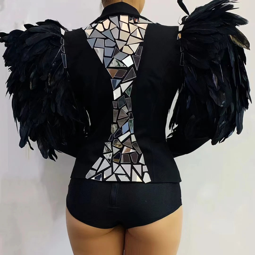 ASHBURN™ VOIDWEAR Command Set – Liquid Halter Top + Gloss Mini Shorts + Cropped Jacket (3-Piece Fit)
