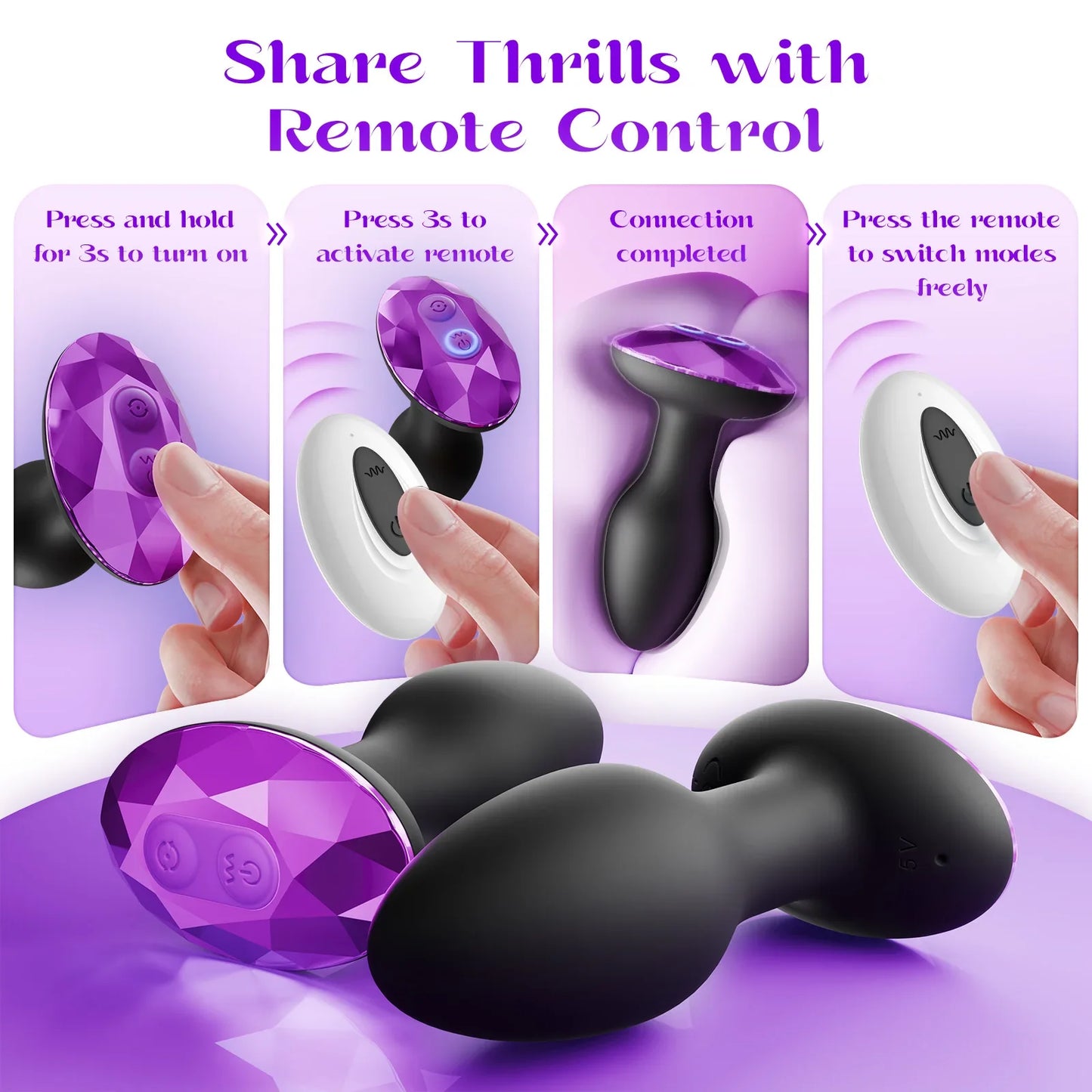 360 Remote Control Rotating Plugue Anal Vibrador Dildo Silicone Prostate Massager Anal Butt Plug Dilator Sex Toys For Women Men