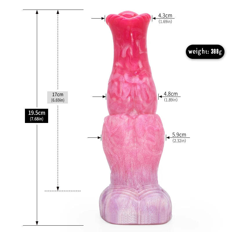 ASHBURN  Alien STALLION Dildo with Suction Cup Knot Flower Head Prostate Stimulator Cock Buttplug Sexy Shop Toy for Women Men Foreplay