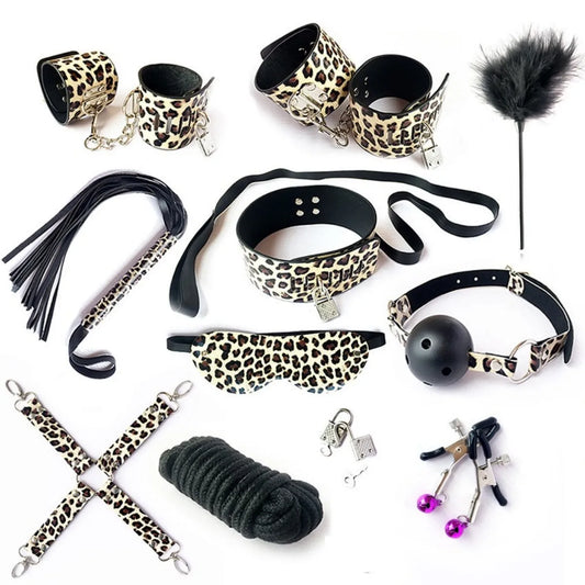 BDSM Bondage Kits for Women And Couples Bed Bondage Sex Toys BDSM Adult Game Cuffs Blindfolded Spanking Clap And Couples Sex Toy