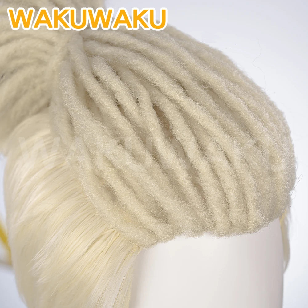 IN STOCK Ekko Wig Game Arcane Cosplay WakuWaku Men Blond Dreadlock Short Hair Ekko Cosplay LOL Free Wig Cap