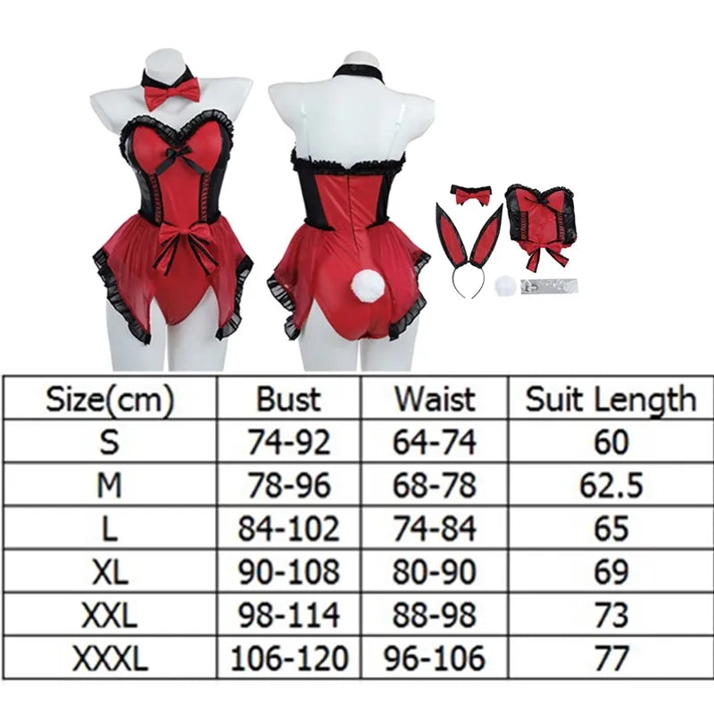 DATE Anime A LIVE Tokisaki Kurumi Cosplay Costume Adult Women Bunny Girls Jumpsuit Wig Outfits Halloween Carnival Party Suit