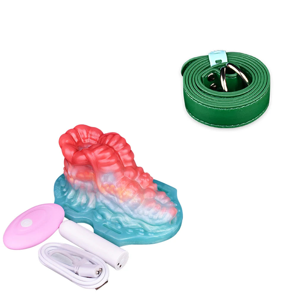 ASHBURN Fantasy Liquid Silicone Vibrator Sex Grinder Granule G-spot Stimulate Clitories Anal Massage Foreplay Sex Toy for Women Men