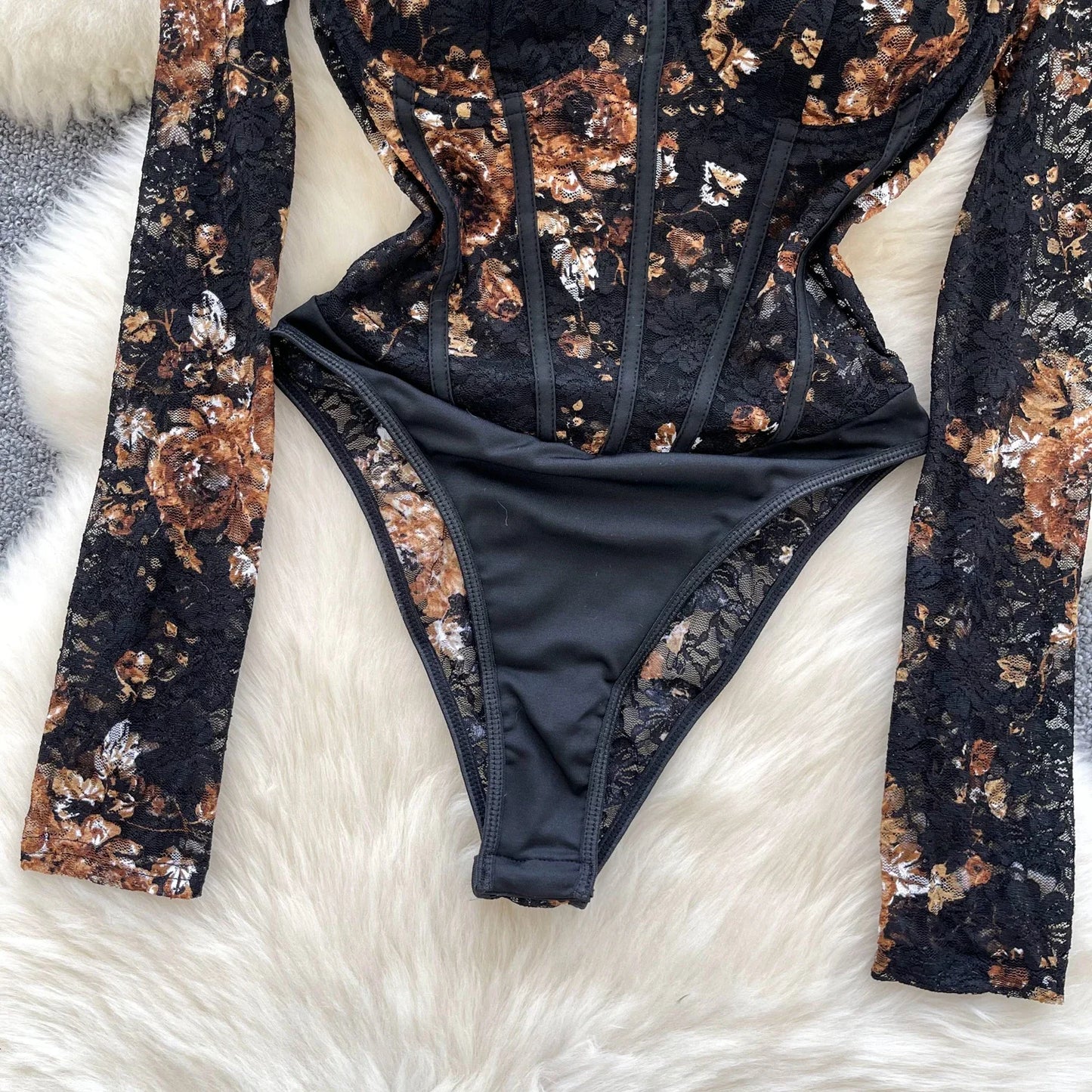 Women Sexy Lace Bodysuit Chic Square Neck Jumpsuits Summer Beach Vacation Slim Rompers Clothing