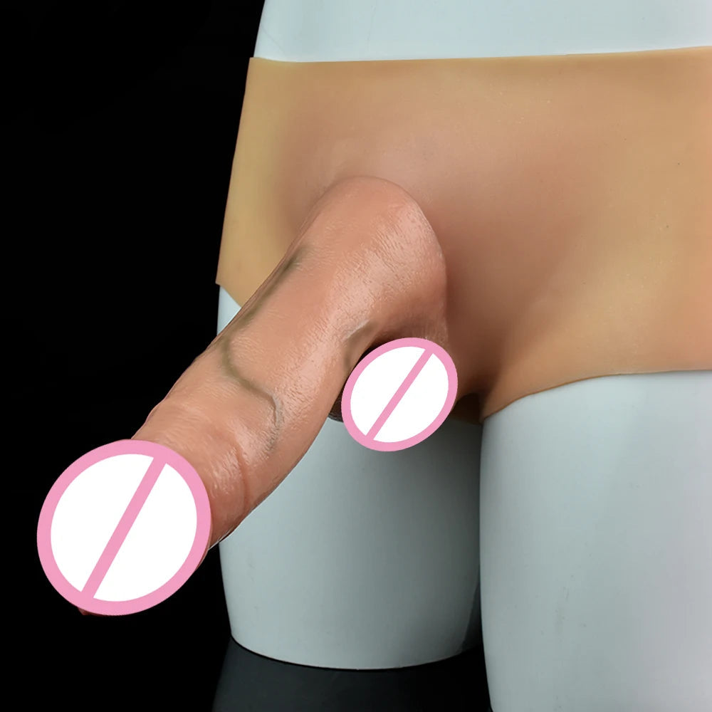 ASHBURN Silicone panties With Realistic Dildo harness Wearable Penis Strecthable Sex Toys For Lesbian Women Flirting Cosplay
