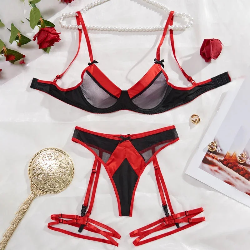 Women's Bra and Panties Sets Lingirie Woman Transparent Underwear for Lady on Offer Sexy Underware Sexy Lingerie Set See-through