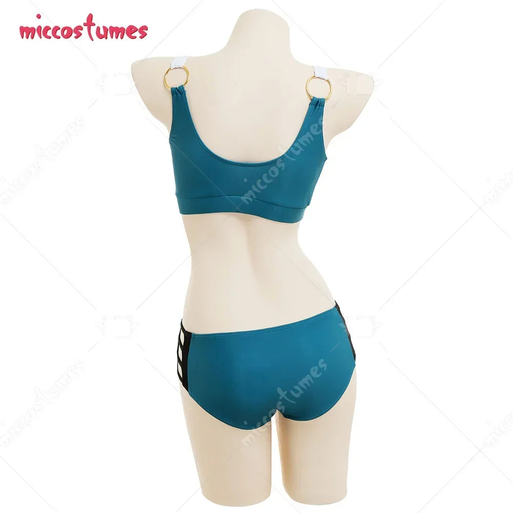 Women Swimsuits Camisole Spliced for Bathing Split Bikini  Metal Rings Top and Low Waist Shorts Two Piece Bathing Suit Swimwear