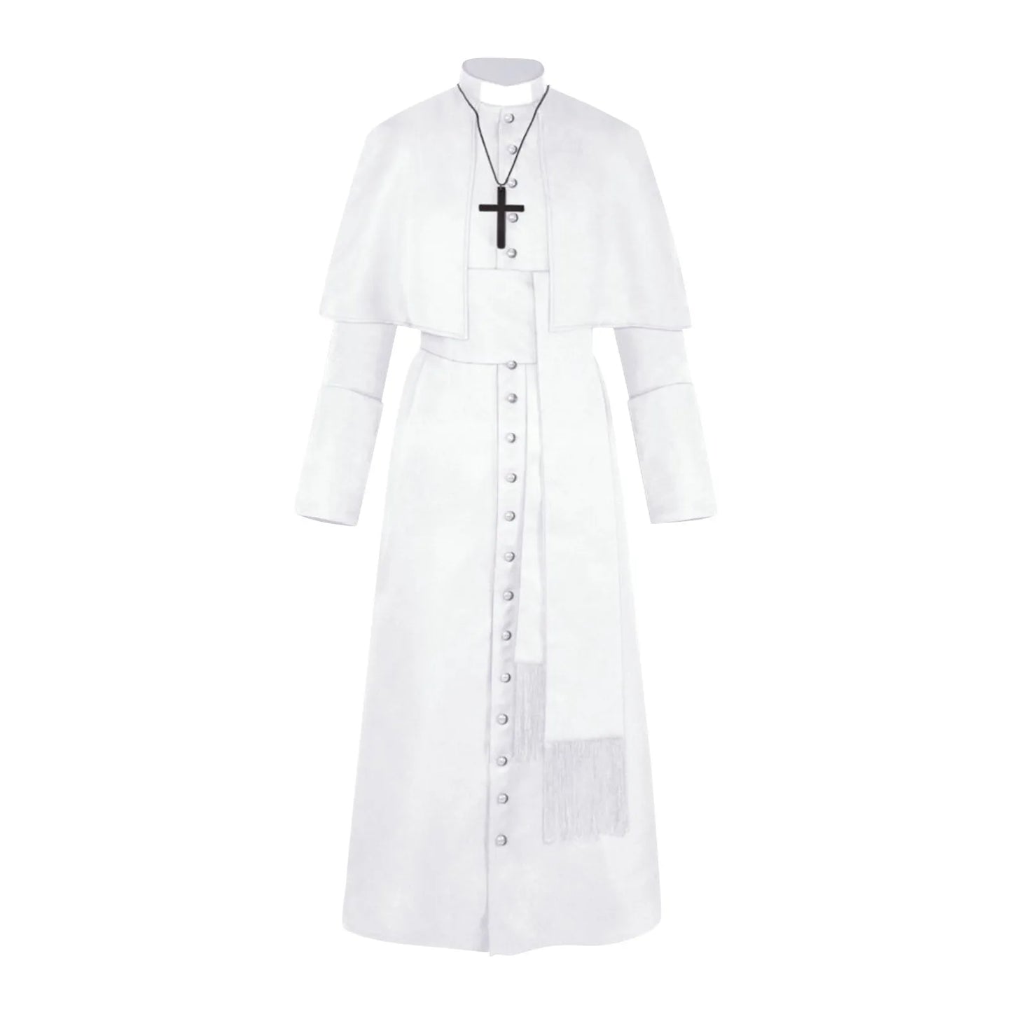 Medieval Priest Cosplay Costumes Long sleeve Monk Robe Witch Christ Cosplay Carnival Halloween Costumes for Women Adult 2024