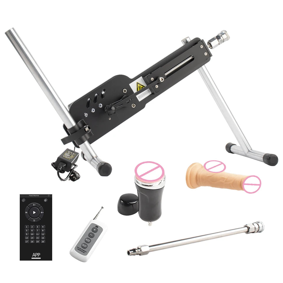 FREDOUCH Upgrade Sex Machine with Remote Control Super Silent Ultra Adjustable Vac u Lock 30db 120W love machine with free big d