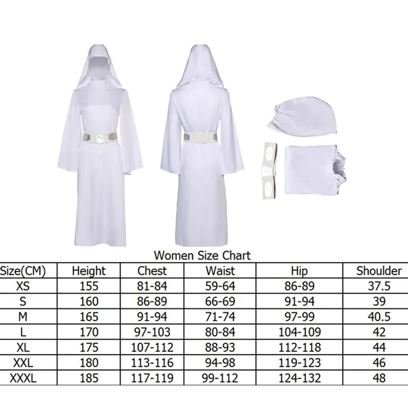 Leia Cosplay Costume Princess Fantasia Slave Bikini Skirt Adult Women Dress Robe Belt Wig Outfits Halloween Carnival Party Suit