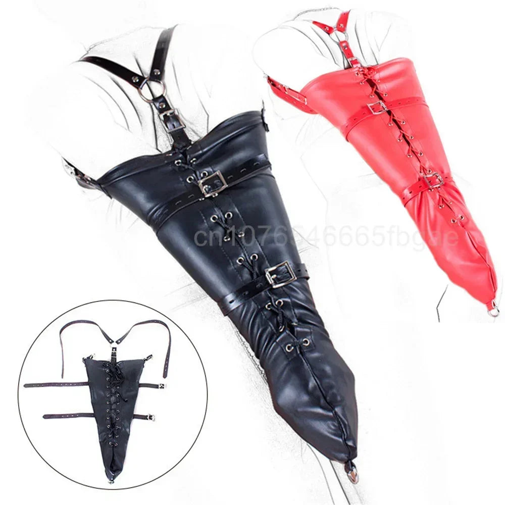 ASHBURN PU Leather Arm Restraint Adult Sex Bondage BDSM Toys Arm Binder Slave Role Play Kit Armbinders Erotic Sex Toy for Men Women