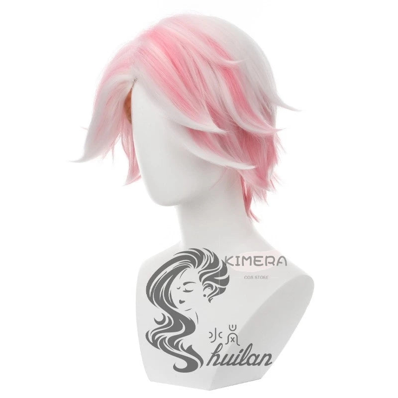 Hazbin Angel Dust Outfit Cosplay Hotel Costume Pink Wig Onsie Sexy Dance Set Clothes Anime Cosplay Angel Halloween Party Uniform
