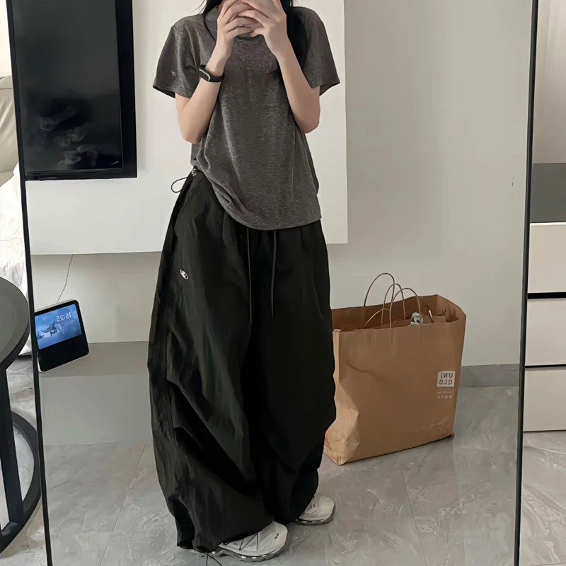 Oversized Sweatpants Women Y2K Streetwear White Wide Leg Joggers Harajuku Baggy Cargo Pants Summer Korean Casual Trousers New