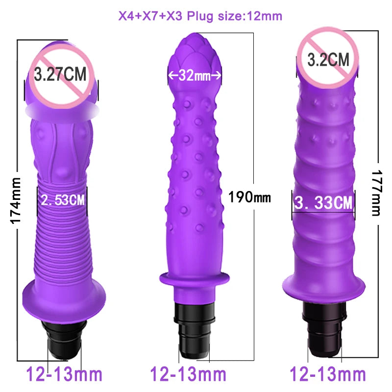 Massage Gun Heads vibration dildo penis adult sex toys silicone head VIBRAT for Fascia gun percussion Vibrators for Female Man