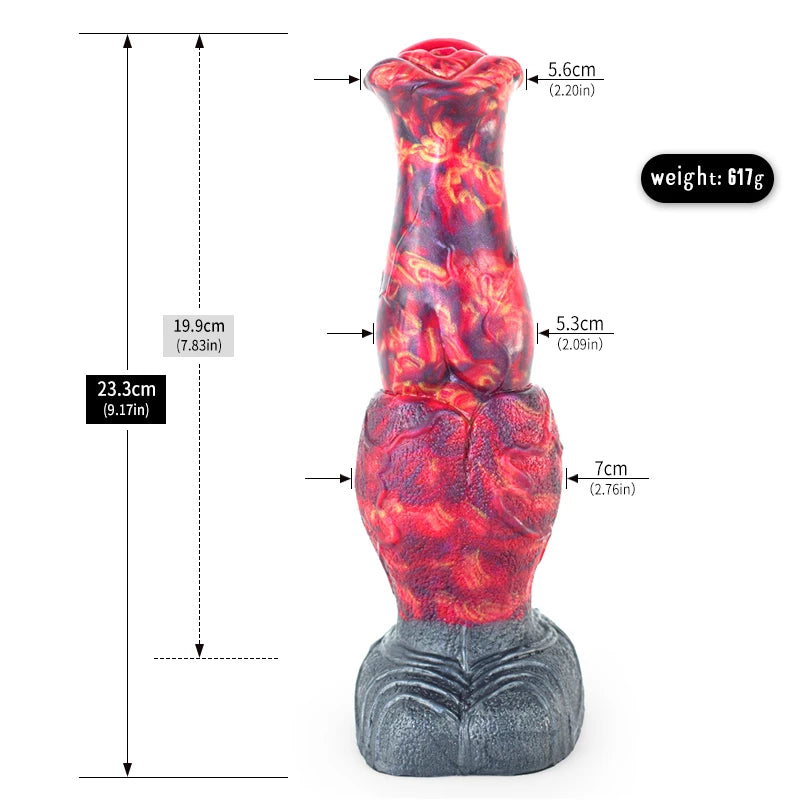 ASHBURN  Alien STALLION Dildo with Suction Cup Knot Flower Head Prostate Stimulator Cock Buttplug Sexy Shop Toy for Women Men Foreplay