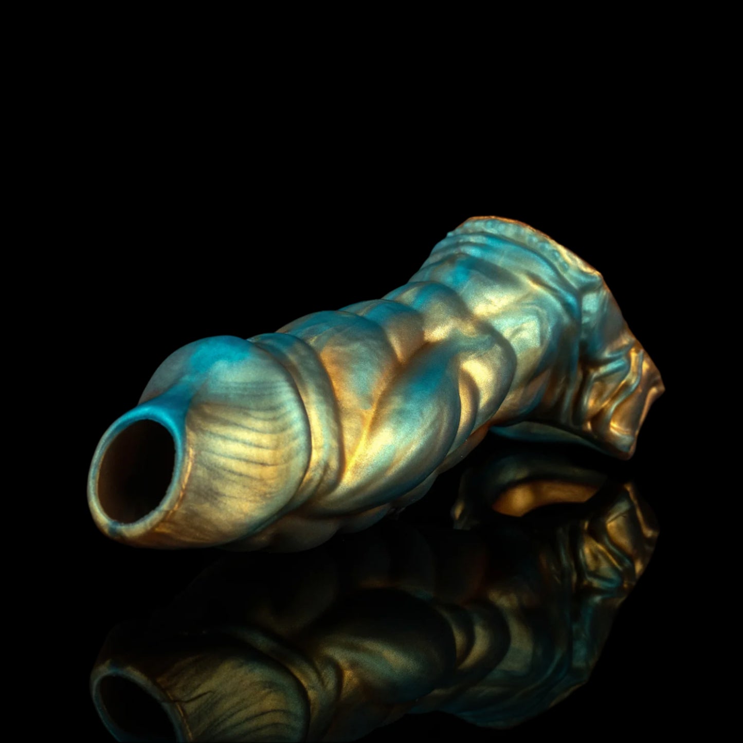 Fantasy Ribbed Dragon Penis Sleeve Soft Silicone Sex Toys Sheath Stretchable Cock Enlargement Hollow Dildo Male Masturbator