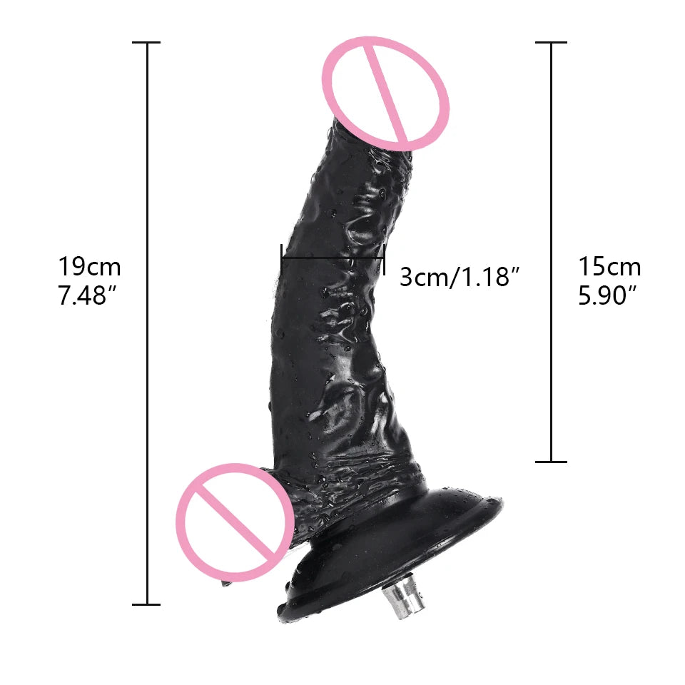 ROUGH BEAST Sex Machine Black Dildos Attachment for Vac-U-Lock Masturbation Machine Anal Plug Automatic Sex Toy Accessories