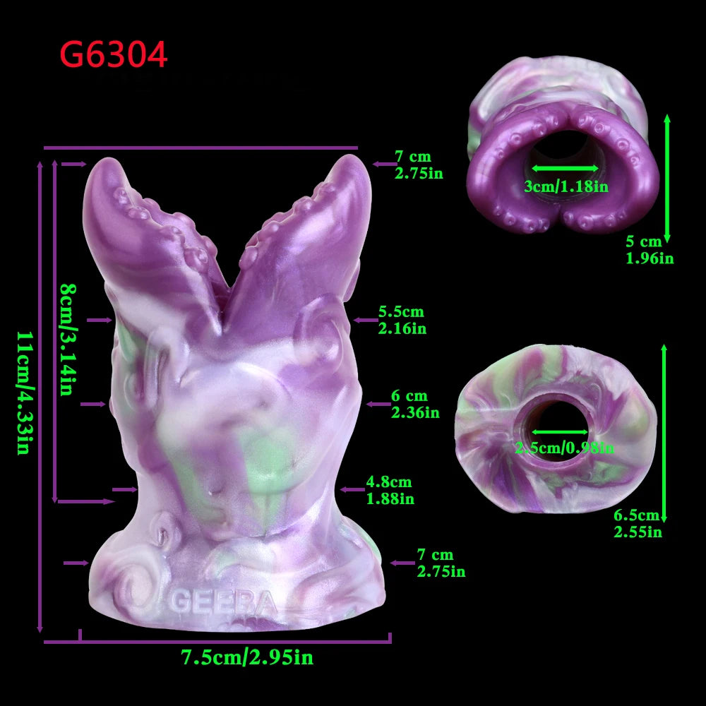ASHBURN Fantasy Voyeur Anal Speculum Silicone Hollow Anal Plug Dilator Expansion Multi color