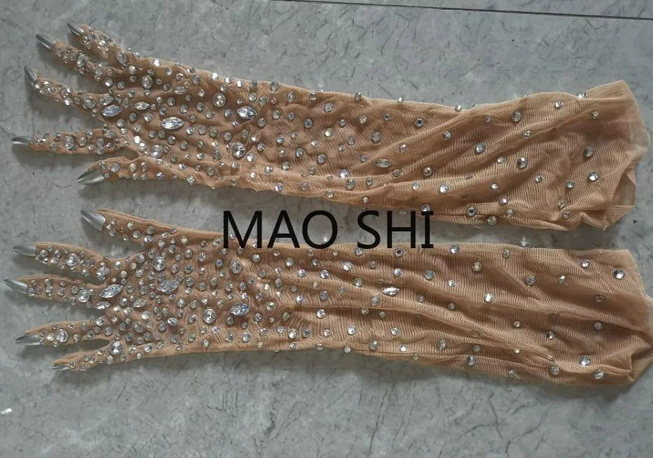 Sexy Shiny Blue Sequins Long Tube Dress Evening Prom Birthday Celebrate Dress Women Photo Shoot Wear Stage Costume Dianti