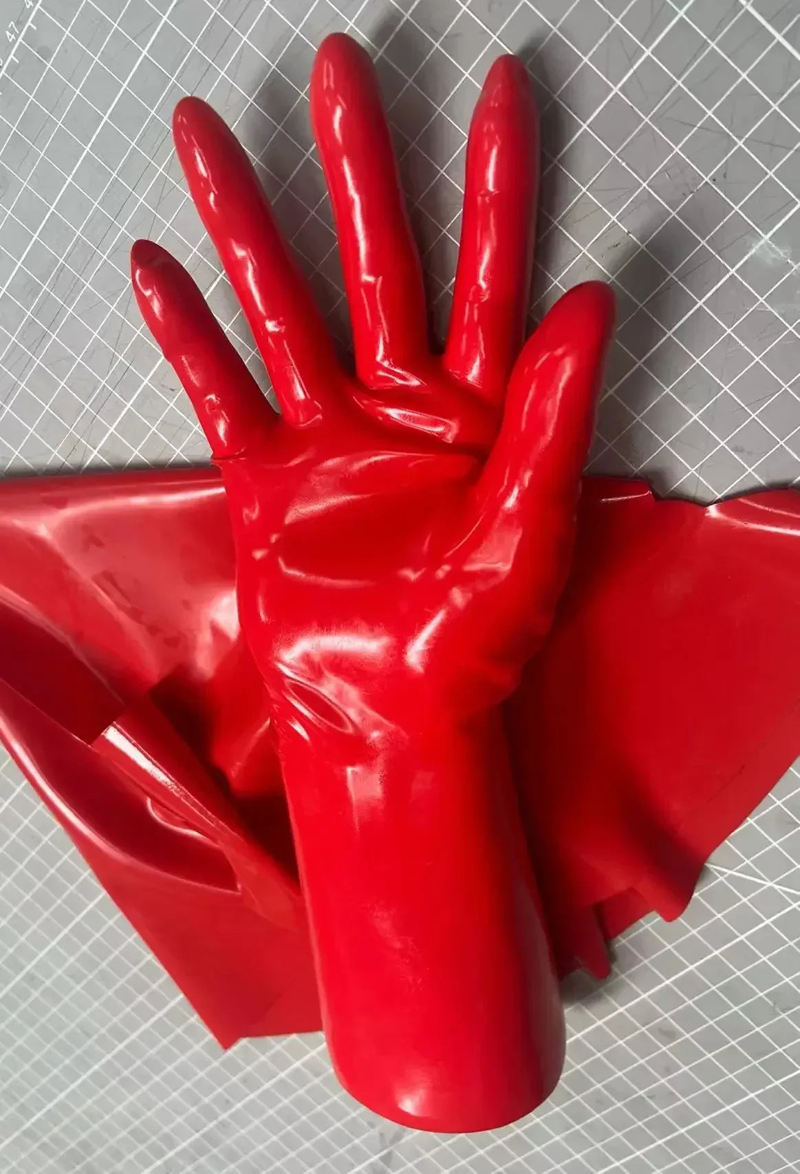 customizedLatex Gloves men smoky transparency socks Rubber Gloves Adult Unisex Seamless mask hood molding latex fetish
