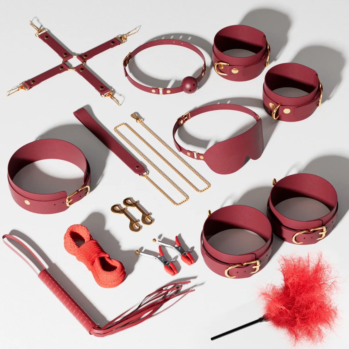 BDSM Kit Sex Set Handcuffs for Adult Sm Goods Gag Collar Bondage Rope Harness Maine Fittings for Couples Masochism Sexual Toys