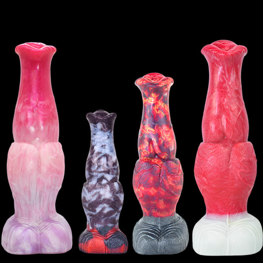 ASHBURN  Alien STALLION Dildo with Suction Cup Knot Flower Head Prostate Stimulator Cock Buttplug Sexy Shop Toy for Women Men Foreplay
