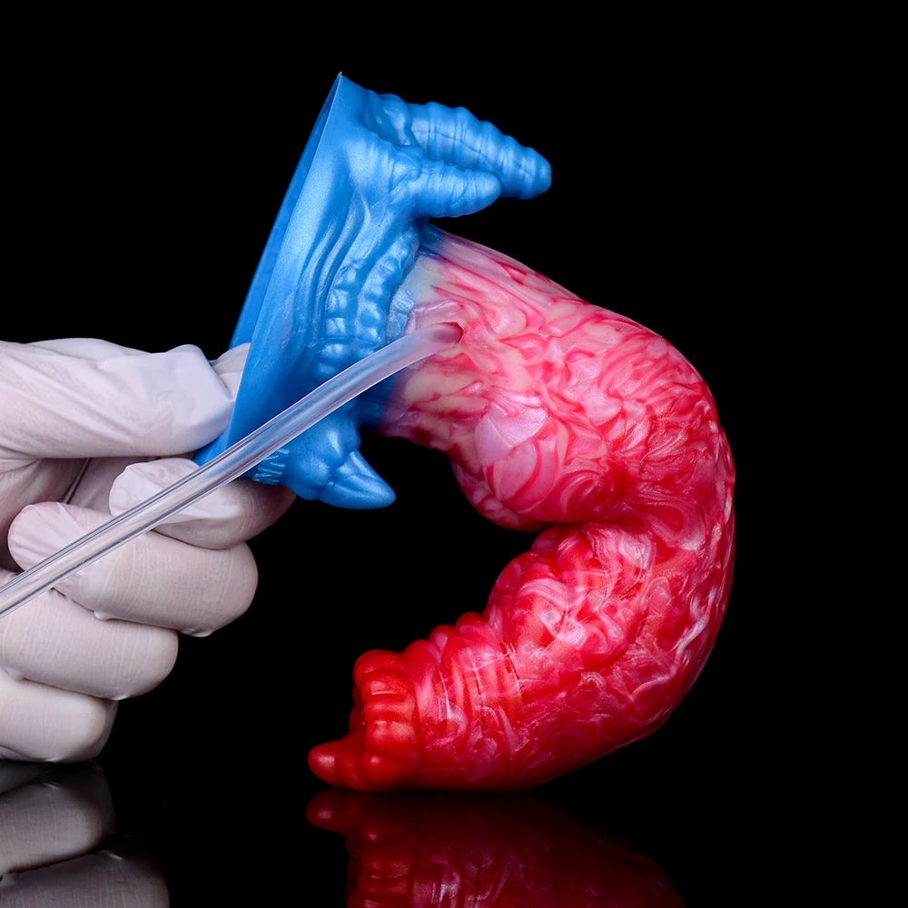 ASHBURN Ejaculation Inflatable Big Knot Penis with Squirting Function Strong Sucker
