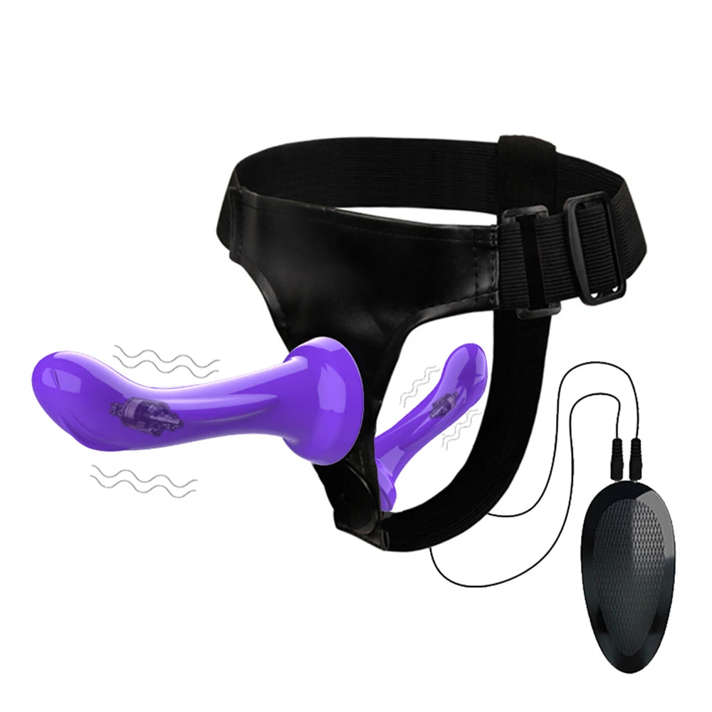 Strap on Double Heads Dildo Vibrators Sex Toys for Women Couple Exotic Accessories Vagina Prostate Massager Adult Toys for Women