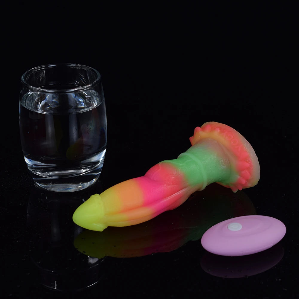 ASHBURN Remote Control Vibrator Luminous Dragon Dildo