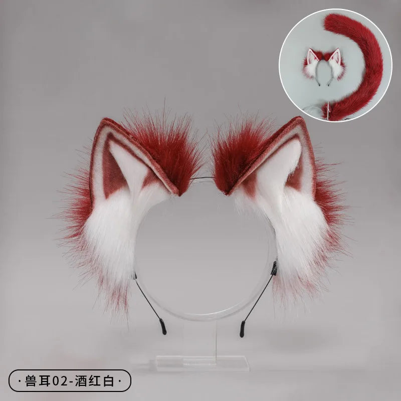 Handmade Plush Fox Tail Cosplay Costumes Props Wolf Tail Sexy Fox Tail Adjustable Belt Anime Accessories Kawaii Faux Fur Tail