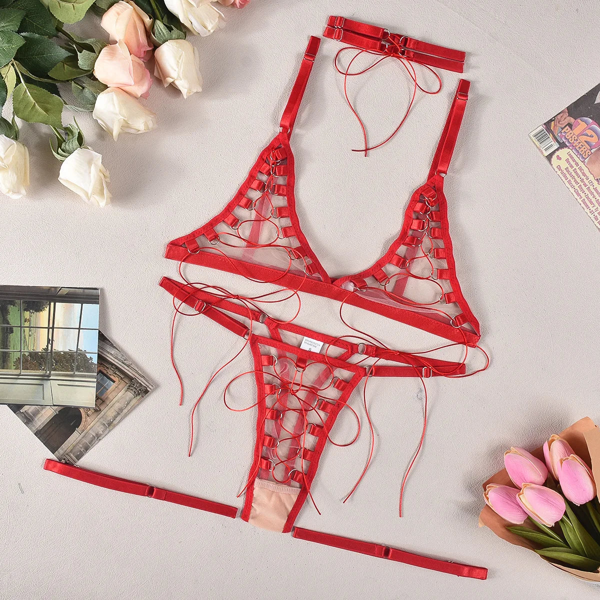 Erotic Woman Sexy Lingerie Sets Woman Underwear for Women Clothes Below See-through Lingeries Women Set Elegant Women's Sets