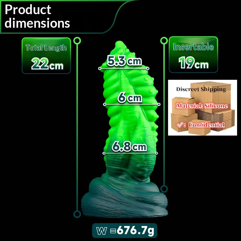 18 Huge Alien Tentacle Butt Plug Fantasy Anal Dildo Rear Stimulator Adult G-spot Sex Toys Waterproof Silicone Strong suction cup