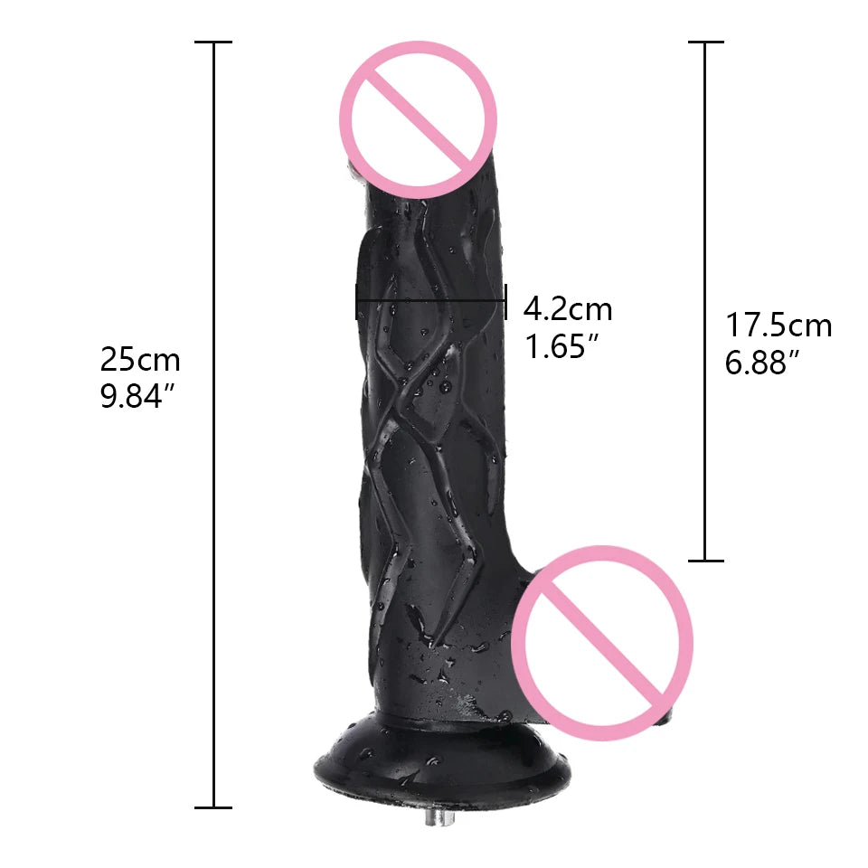 ROUGH BEAST Sex Machine Black Dildos Attachment for Vac-U-Lock Masturbation Machine Anal Plug Automatic Sex Toy Accessories