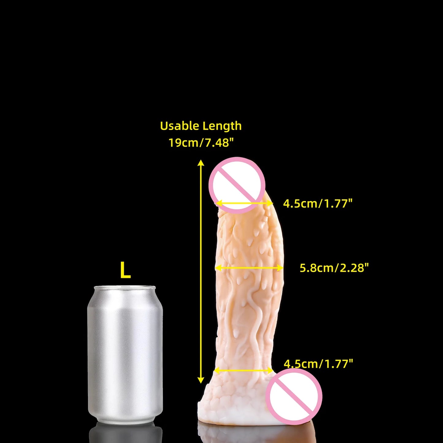 WIZ II Dildos PM,MINI- 2XL Plug Huge TEXTURED  Silicone Dildos